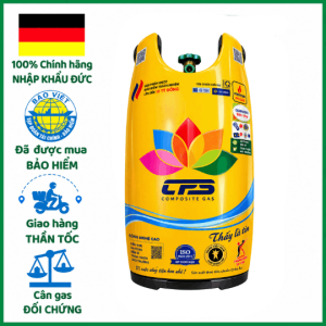 Bình Gas Miss Gas composite Vàng 12kg Van Ngang Chống Cháy Nổ