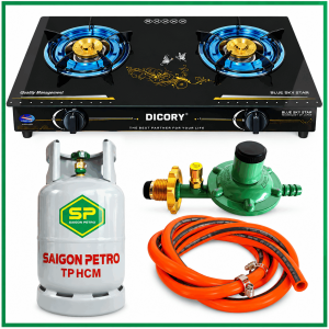 Bếp Gas Đôi DICORY AM Tặng Bộ Bình Van Dây