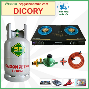 Bộ Bình Bếp Gas Đôi DICORY  Van Dây Gas