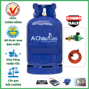 Combo Bộ Bình Gas Á Châu Xanh 12Kg Khuyến Mãi