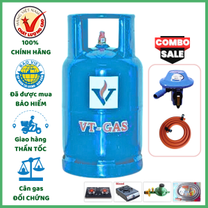 Combo Bộ Bình Gas VT Xanh PE 12kg Khuyến Mãi