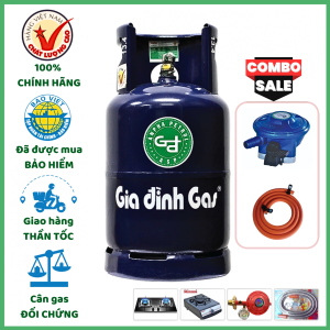 Combo Bộ Bình Gas Gia Đình Xanh Đậm 12Kg Khuyến Mãi