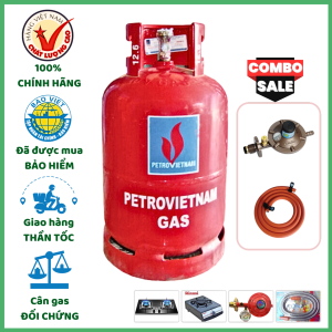 Combo Bộ Bình Gas PETROVIETNAM Đỏ 12Kg Khuyến Mãi