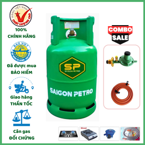 Combo Bộ Bình Gas Saigon Petro Xanh Lá 12Kg