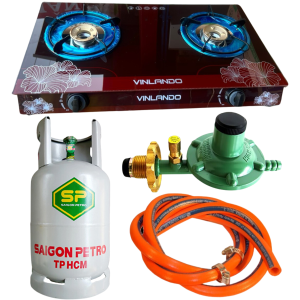 Bếp Gas Đôi VINLADO AM Tặng Bộ Bình Van Dây