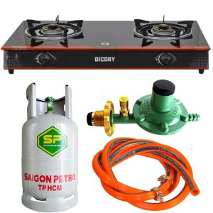 Bếp Gas Đôi DICORY CM Tặng Bộ Bình Van Dây