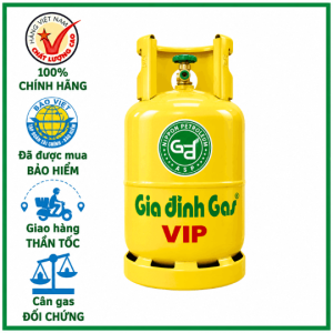 Bình Gas Gia Đình Vàng 12kg – Giao Gas Tận Nhà Tại TP.HCM