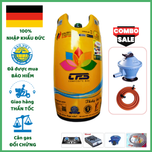 Combo Bộ Bình Gas Miss Vàng Cam Chống Cháy Nổ 12Kg