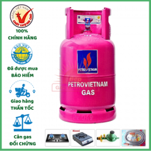 Gas PetroVietnam Hồng Cả Vỏ 12kg