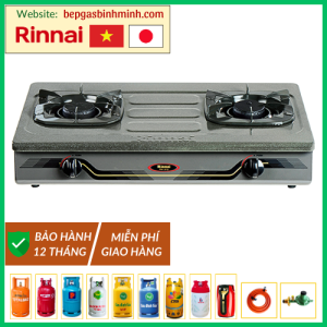 Bếp Gas Đôi Rinnai RV-370(GM)N Việt - Nhật Chính Hãng