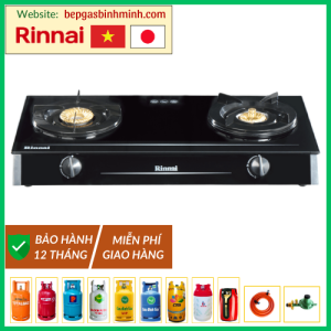 Bếp Gas Đôi Rinnai RV-6 Double Glass (L) Việt - Nhật Chính Hãng