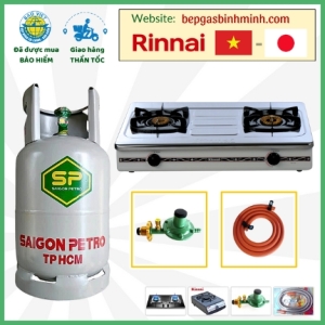 Bếp Gas Rinnai 375SWN Tặng Bộ Bình Gas Van Dây