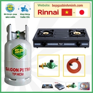 Bếp Gas Rinnai 377GN Tặng Bộ Bình Gas Van Dây