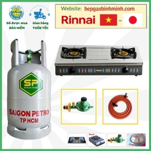 Bếp Gas Rinnai 377SN Tặng Bộ Bình Gas Van Dây