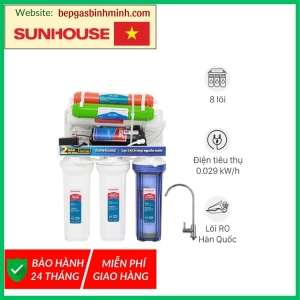 Máy lọc nước RO không vỏ Sunhouse SHA8878KV 8 lõi