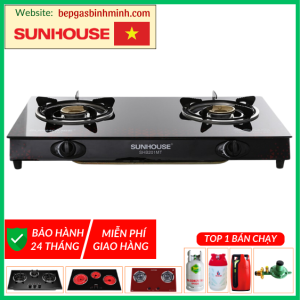 Bếp Gas Đôi Mặt Kính SUNHOUSE SHB 201MT