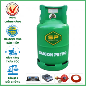 Bình Gas Saigon Petro Màu Xanh Lá 12KG Cả Vỏ