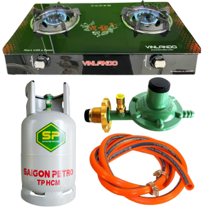 Bếp Gas Đôi VINLADO BM Tặng Bộ Bình Van Dây