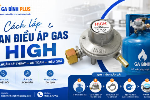 Cách lắp van điều áp gas High giúp bạn đập tan nỗi lo rò rỉ gas 
