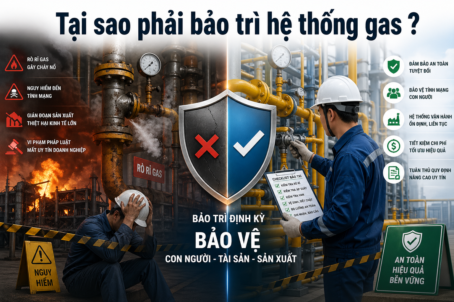 Tại Sao Việc Bảo trì hệ thống gas công nghiệp định kỳ Lại Mang Tính Sống Còn?