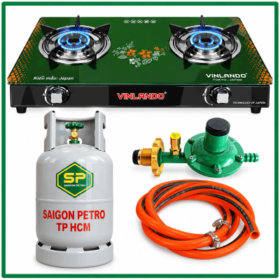 Bếp Gas Đôi VINLADO BM Tặng Bộ Bình Van Dây