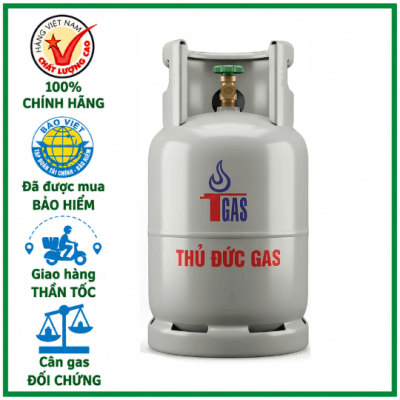 Bình Gas Thủ Đức Xám 12kg Chính Hãng, Giao Tận Nhà
