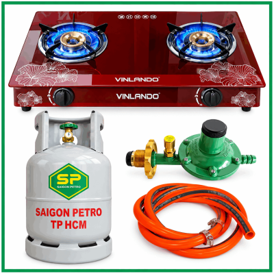 Bếp Gas Đôi VINLADO AM Tặng Bộ Bình Van Dây