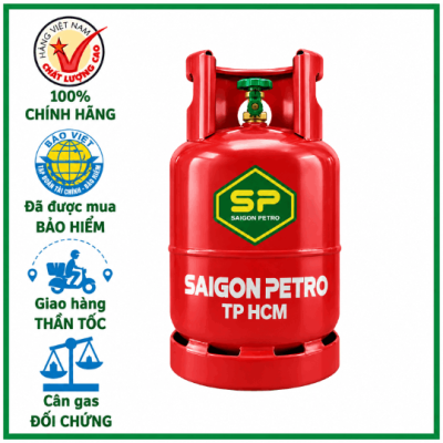 Bình Gas Saigon Petro Đỏ 12kg – Giao Nhanh, Giá Tốt