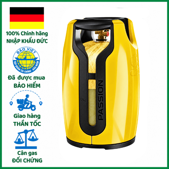 Bình Gas Miss composite 12kg Vàng Chống Cháy Nổ