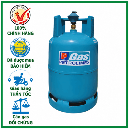 Bình Gas Petrolimex Van Lật 13Kg Giao Tận Nơi