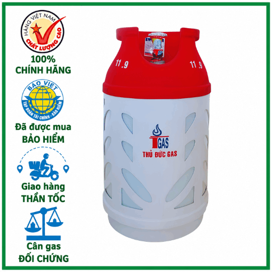 Bình Gas Thủ Đức Vỏ Bọc Nhựa 12kg Chống Nổ An Toàn