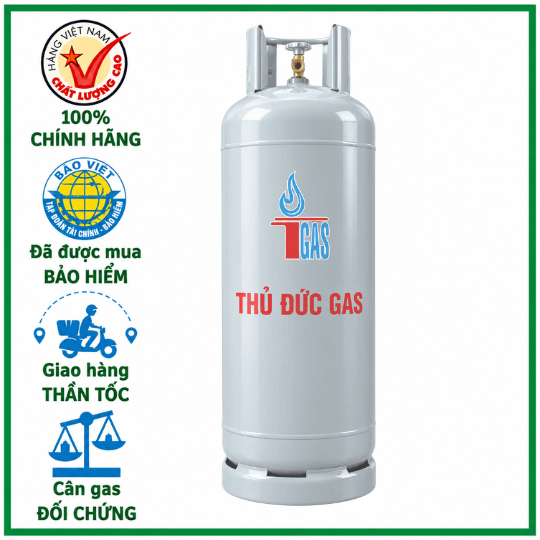 Bình Gas Thủ Đức Xám 45kg – Tiết Kiệm, Giá Sỉ