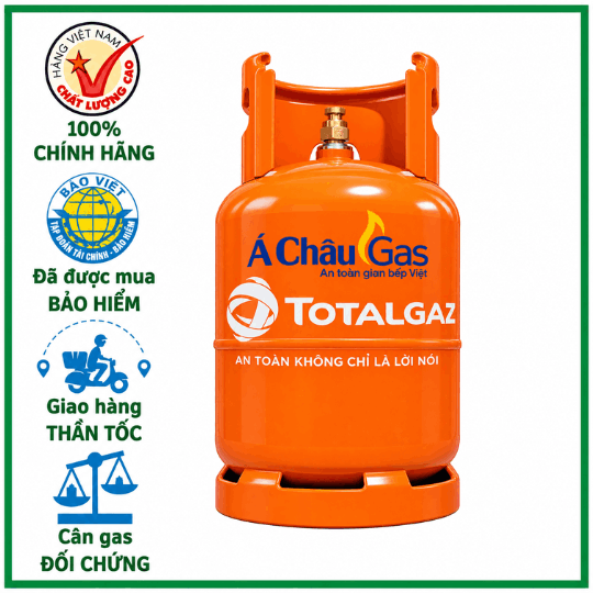 Bình Gas ToTal Cam 12kg Tiết Kiệm Giá Tốt