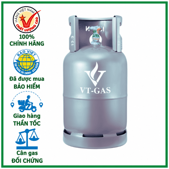 Bình Gas VT Xám 12kg – Chọn Bình Chuẩn, Giao Gas Tận Nhà