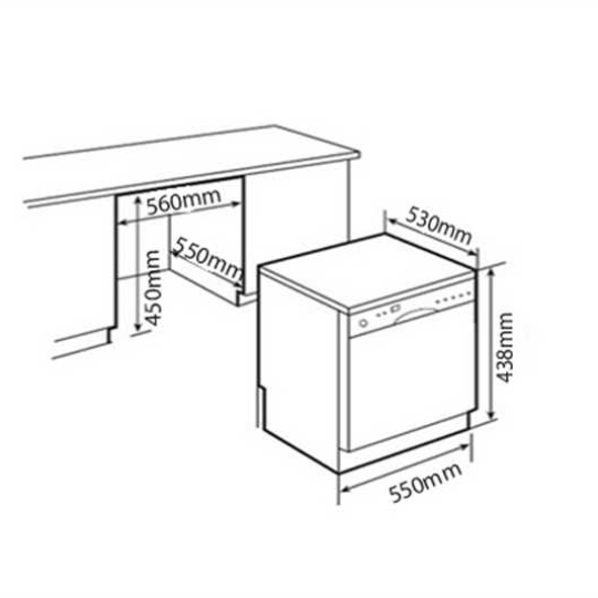 Máy Rửa Bát BRANDT DFC1106S Nhập Khẩu Pháp