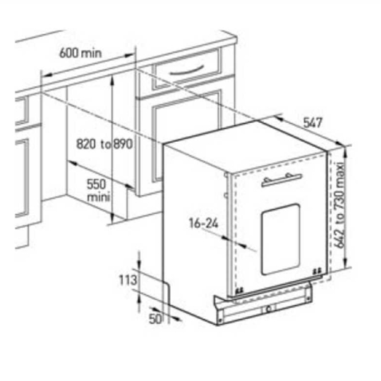 Máy Rửa Bát BRANDT VH1235J Stainless Steel