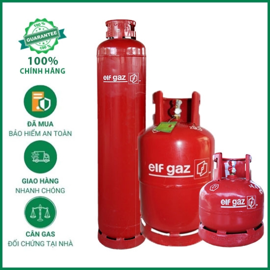 Bình Gas ELF Đỏ 12Kg Giá Tốt Giao Tận Nơi