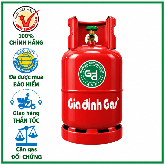 Bình Gas Gia Đình Đỏ 12kg – Đặt Mua Và Giao Gas Tận Nhà