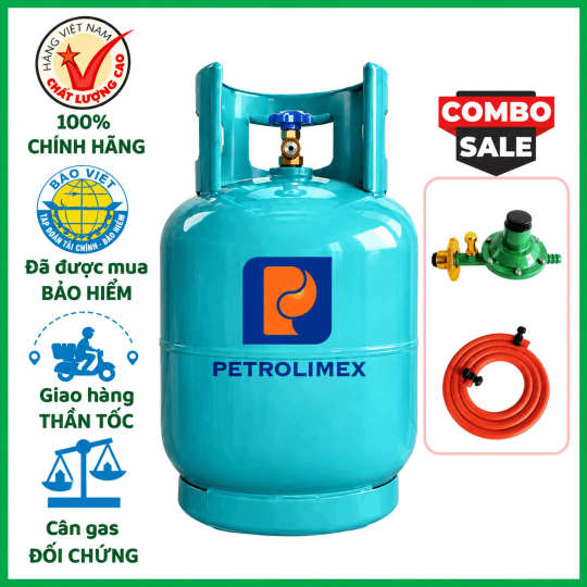 Bộ Bình Van Dây Gas Petrolimex 9Kg Chính Hãng Giao Nhanh