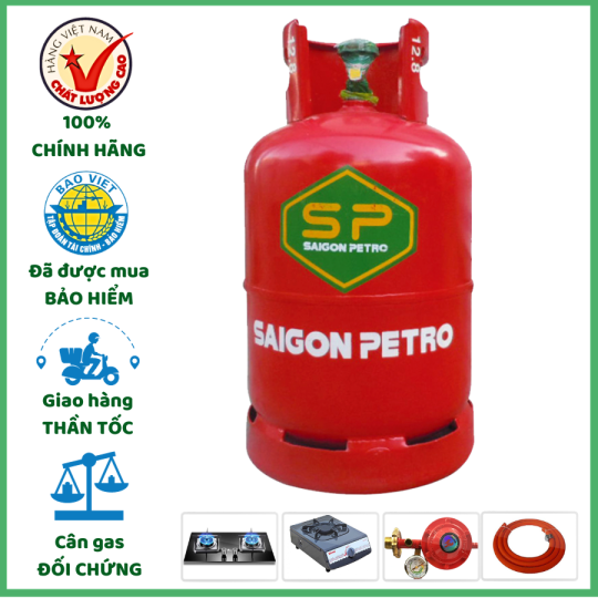 Gas Saigon Petro Màu Đỏ 12kg  Giá Tốt Giao Hàng Tận Nơi