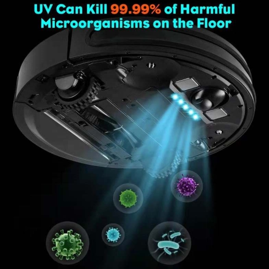 Robot hút bụi lau nhà Hubert HB-C68-B - App wifi nhập khẩu