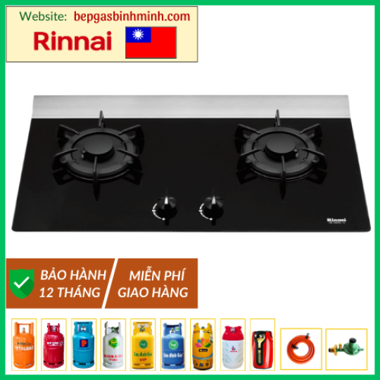 Bếp Gas Âm Rinnai RB-6802L(G) Đài Loan