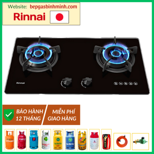 Bếp Gas Âm Rinnai RVB-220G(B) Nhật Bản