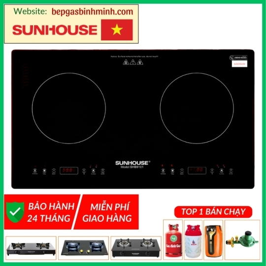 Bếp Từ Đôi  Âm SUNHOUSE SHB9101 3600W