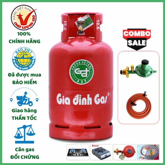 Combo Bộ Bình Gas Hướng Dương Đỏ 12Kg Khuyến Mãi